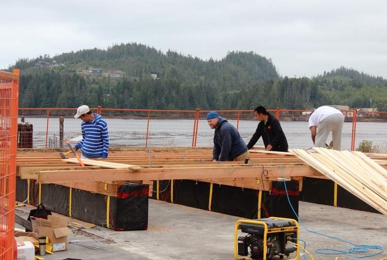 KEDC’s aquaculture team builds more rafts to host the new oyster and scallop seed arriving this month.
